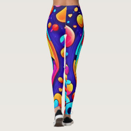 Leggings Arte de vórtice cósmico colorido de Nebula