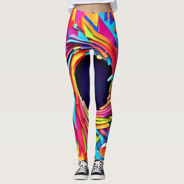 Leggings Arte de Vórtice de Vitalidad (Anverso)