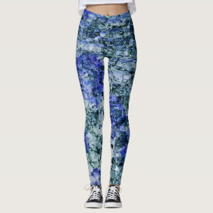 Leggings Arte digital de fondo abstracto de acuarela azul