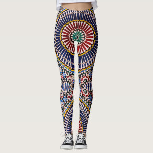 Leggings Arte espiral de vintage brillante radiante