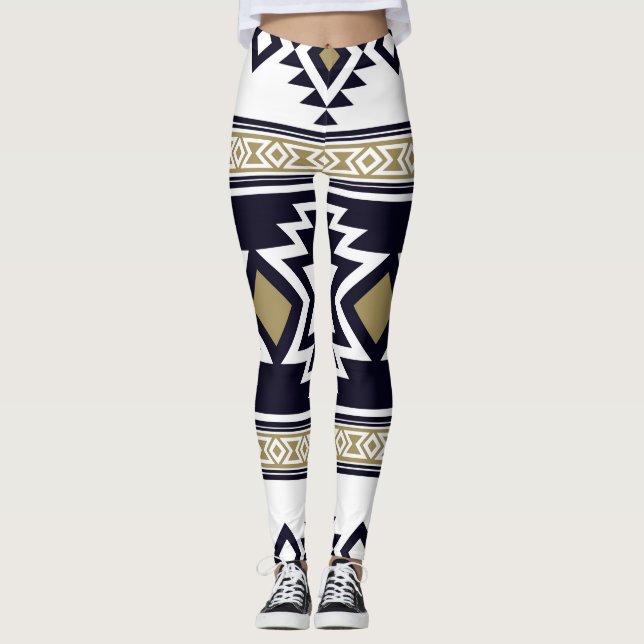 Leggings Arte étnico azteca del modelo (Anverso)