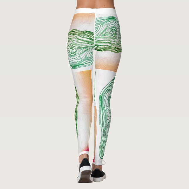 Leggings Arte feita a mão  (Reverso)