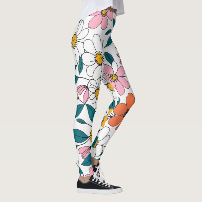 Leggings arte floral colorido (Derecha)