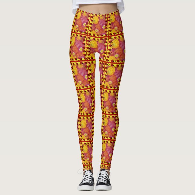 Leggings Arte floral de primavera (Anverso)