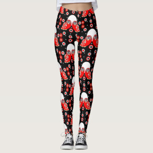 Leggings Arte folclórico de búho escandinavo