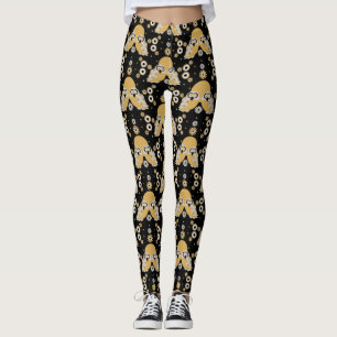 Leggings Arte folclórico de búho escandinavo
