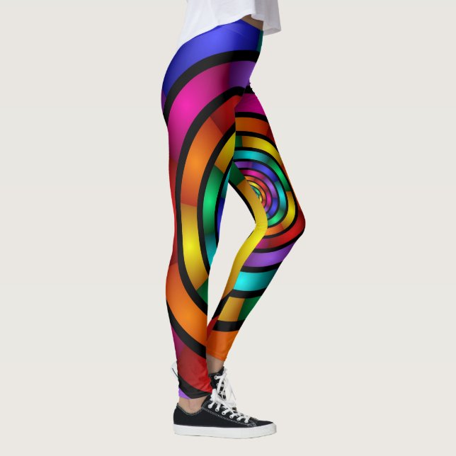 Leggings Arte fractal moderno y psicodélico (Derecha)