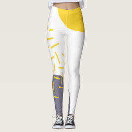 Leggings Arte geométrico amarillo, fresco, moderno y de mod