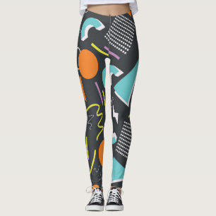 Leggings Arte geométrico audaz inspirado en Memphis
