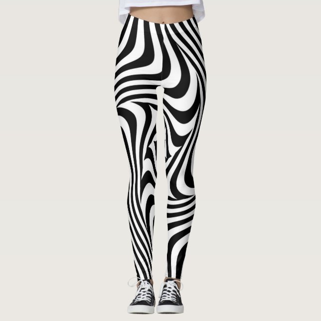 Leggings arte geométrico de ilusión óptica (Anverso)