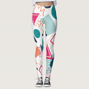 Leggings Arte geométrico de Memphis eclécticos