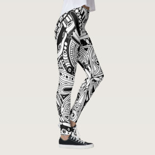 Leggings Arte geométrico en blanco y negro 15