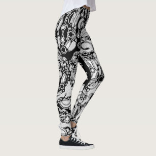 Leggings Arte geométrico en blanco y negro 3