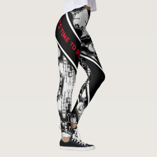 Leggings Arte geométrico en blanco y negro 4