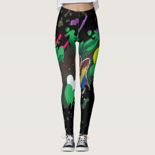 Leggings Arte hecho a mano - Flor de mariposa