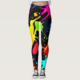 Leggings Arte Líquido: Dinámico y Vibrante