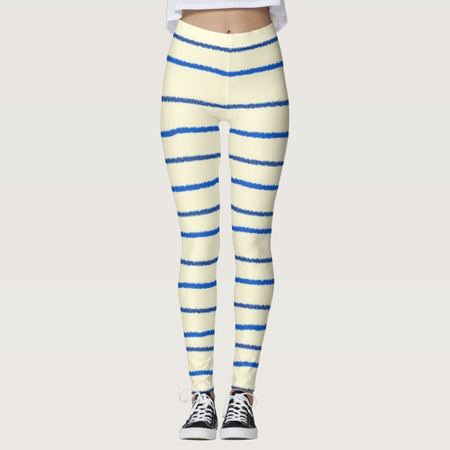Leggings arte moderno a rayas (Anverso)