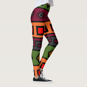 Leggings Arte Moderno Contemporáneo patrón africano