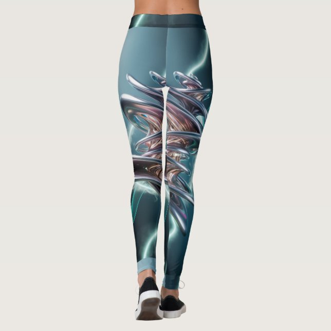 Leggings Arte moderno de impresión 3D (Reverso)