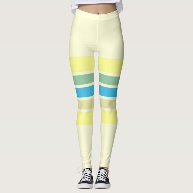 Leggings arte moderno de rayas (Anverso)