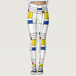 Leggings Arte Moderno De Stijl Geométrico Minimalista Mondr