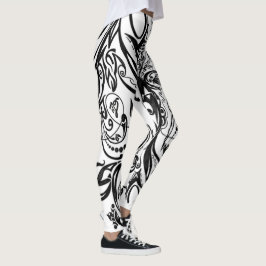 Leggings Arte monocromo inspirado en la naturaleza