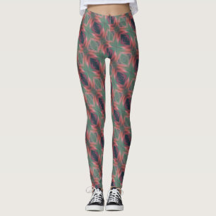 Leggings Arte Ojo de Dios Verde Rosa por EelKat Wendy C All