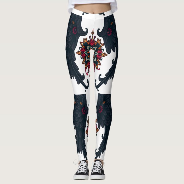 Leggings Arte para elefantes de Mandala mística (Anverso)