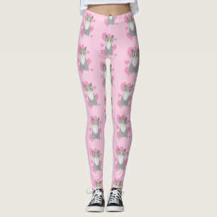 Leggings Arte Personalizado Gato Gris totalmente lindo