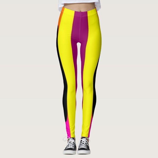Leggings Arte pop a rayas (Anverso)