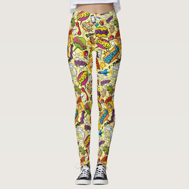 Leggings Arte pop colorido (Anverso)