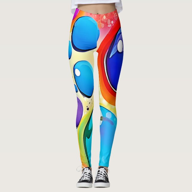 Leggings Arte Pop de Círculo Brillante (Anverso)