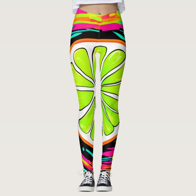 Leggings Arte pop de Lime Slice (Anverso)