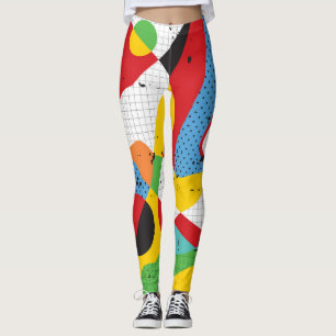 Leggings Arte pop, minimalismo vibrante.