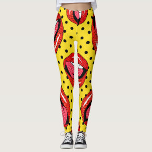 Leggings Arte pop retro: insignias de parches para Personal