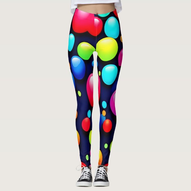 Leggings Arte pop vibrante de burbuja (Anverso)