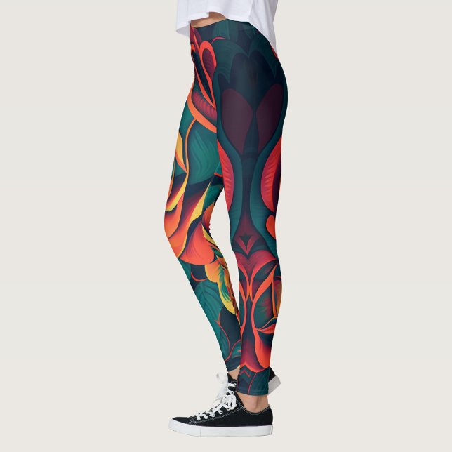 Leggings Arte Rosa (Colorful Rose Art Leggings!)