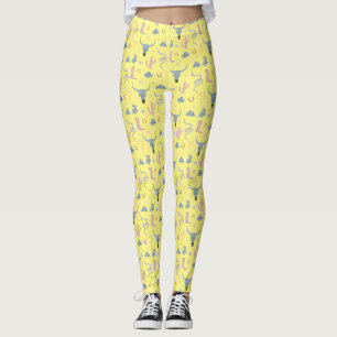 Leggings Arte rústico dibujado a mano de vaquera del desier