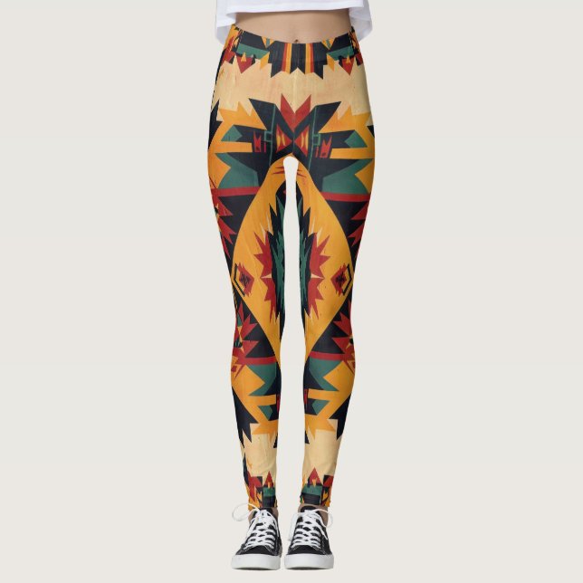 Leggings Arte tribal bohemio (Anverso)