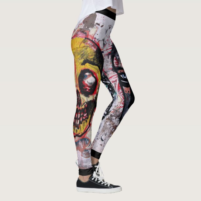 Leggings Arte urbano en diseño vida y muerte (Derecha)
