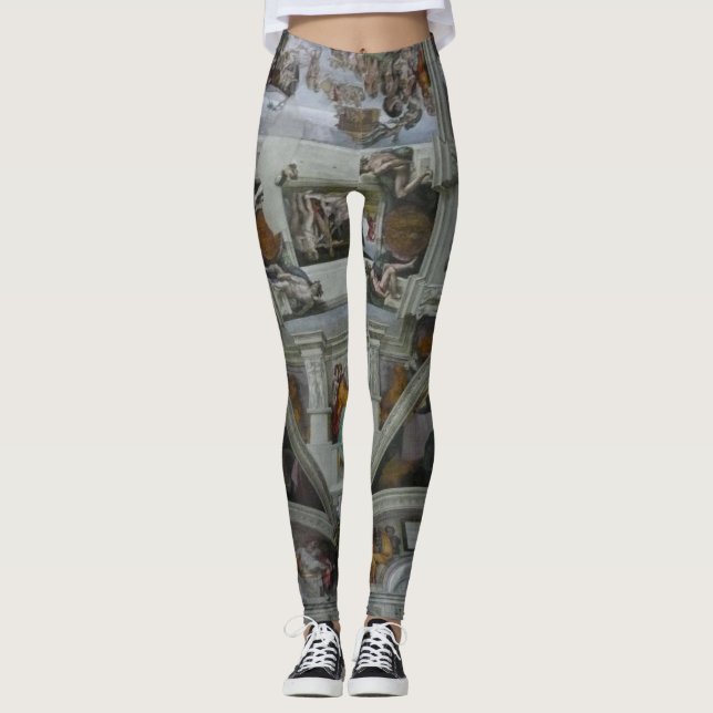 Leggings ¡Arte usable!  Techo de la capilla de Sistine (Anverso)