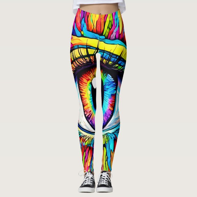 Leggings Arte visual vibrante (Anverso)