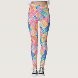 Leggings Artes abstractas de moda patrón acuarela arcoíris