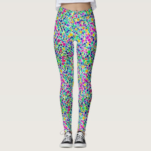 Leggings Artes Divertidas Coloridas Puntos de Confeti Pintu