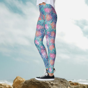 Leggings Artes esculturales geniales Colorido Turquesa Océa