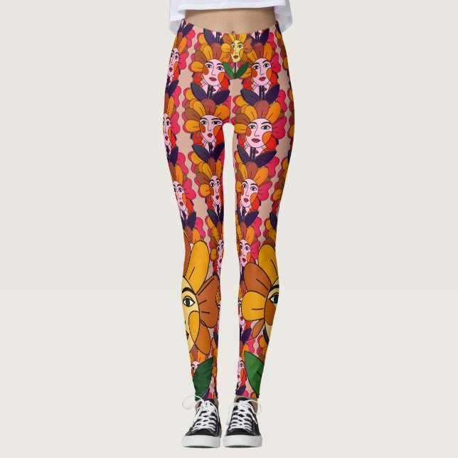 Leggings Artes festivas abstractas (Anverso)