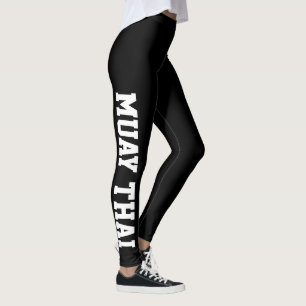 Leggings Artes Marciales Muay Tailandesas En Blanco Y Negro