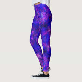 Leggings Artes Moderno Abstracto Mármol Púrpura Cósmico Pin