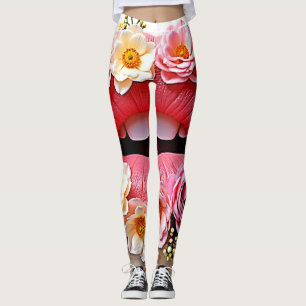 Leggings Artesanía de Labios Florales