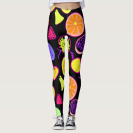 Leggings Artista vibrante de frutas de neón